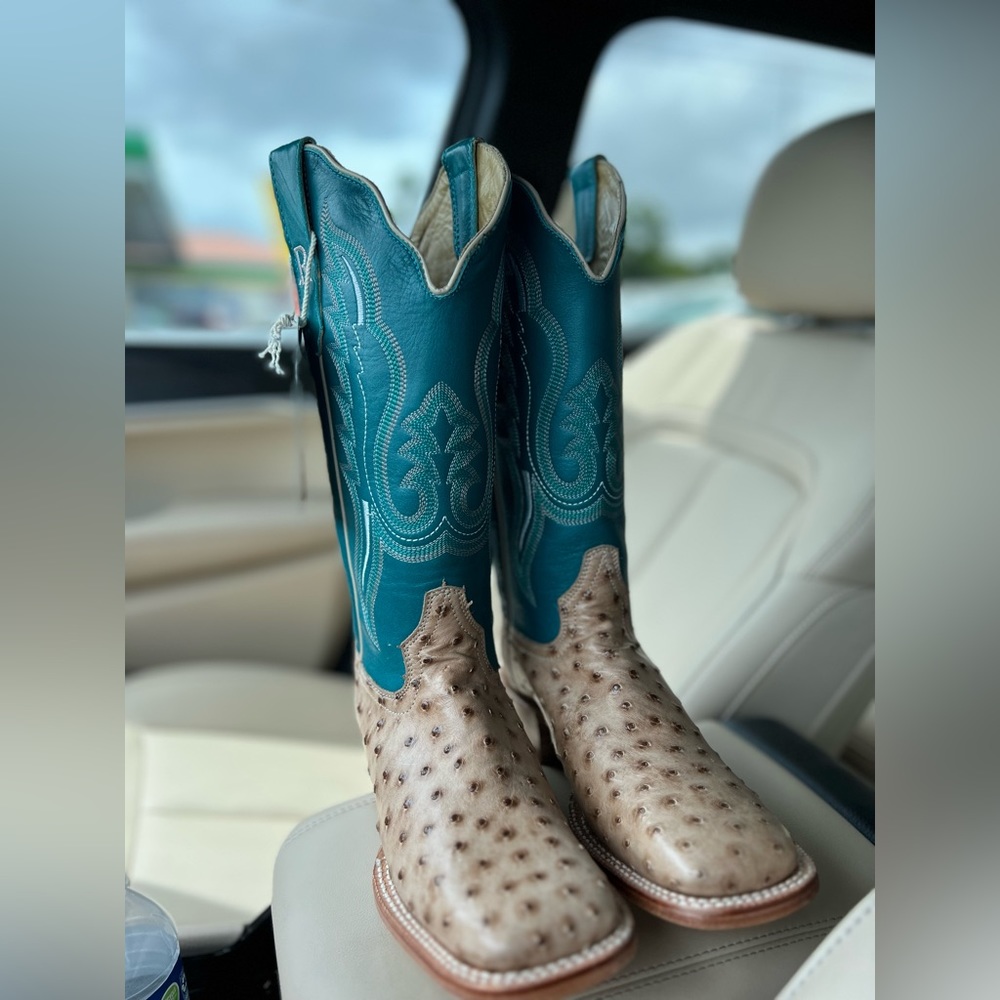 Brand new still has tags Woman R.Watson full quill ostrich boots size 7